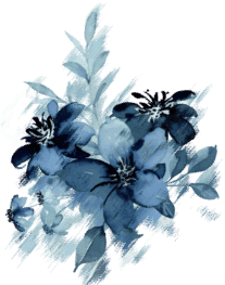 blue flower illustration