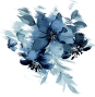 blue flower illustration