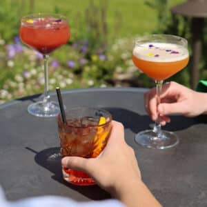 Dewars Hotel Bar - Cocktails in the Garden