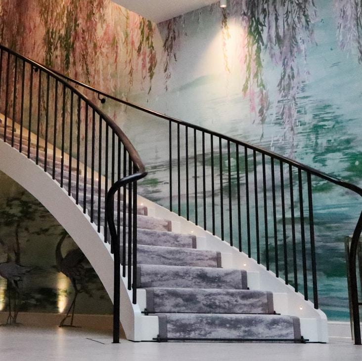 Statement Staircase at Dewars Restaurant and Rooms near Malton, North Yorkshire